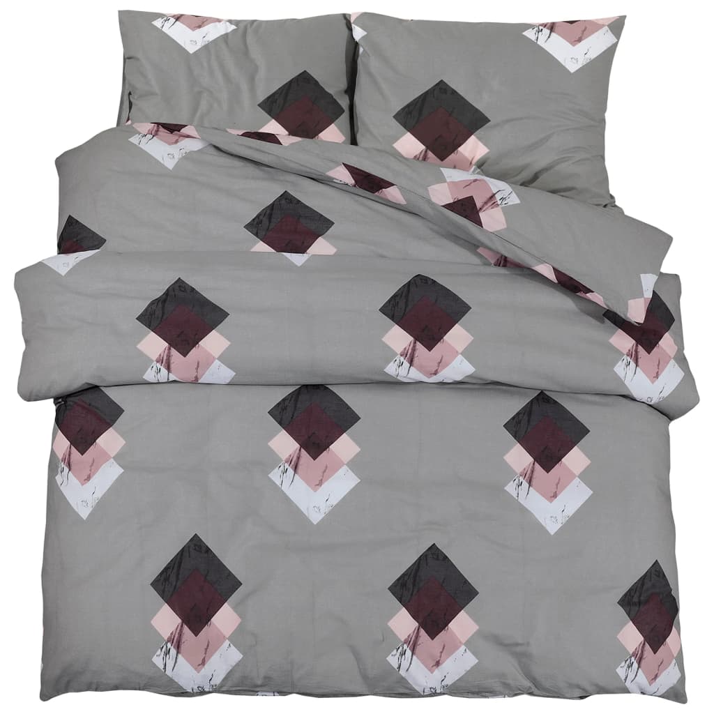 sengetøj 200x200 cm bomuld grå