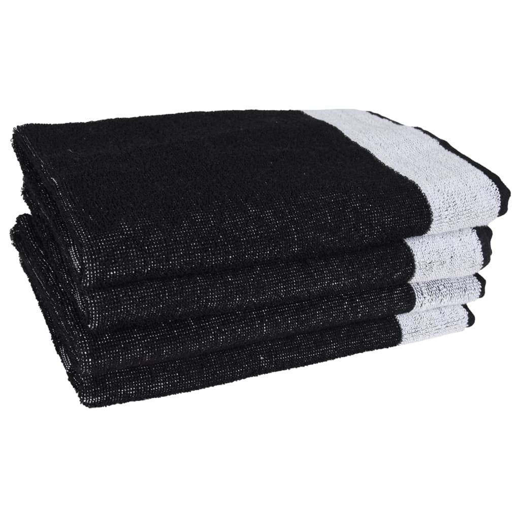 håndklædesæt 12 stk. bomuld sort