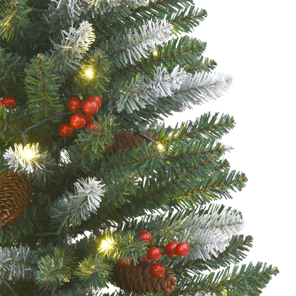 kunstige juletræer 2 stk. 100 LED'er 120 cm hvid