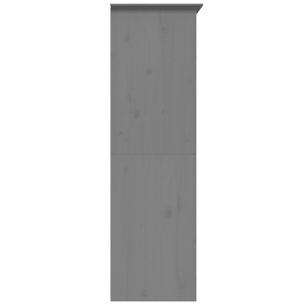 klædeskab BODO 101x52x176,5 cm massivt fyrretræ grå