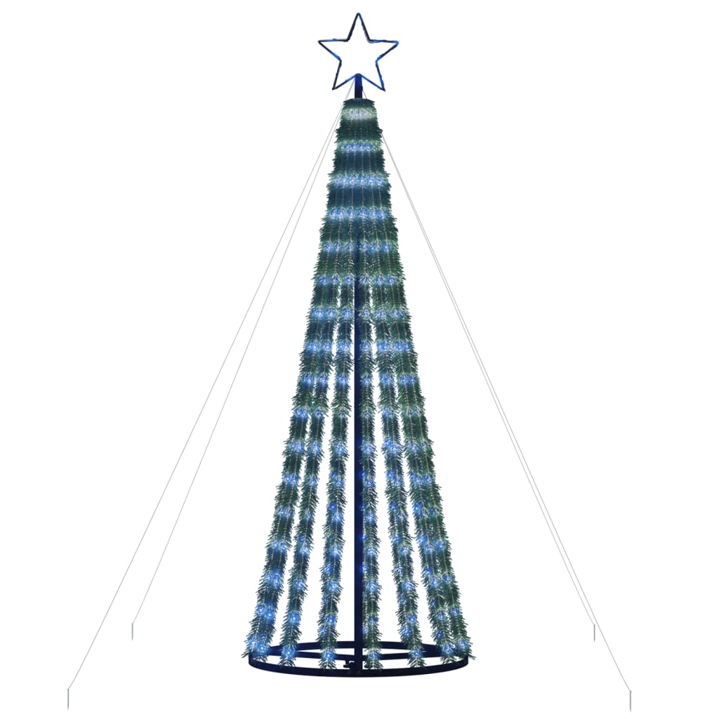 lysende juletræ 275 LED'er 180 cm blåt lys