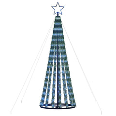 lysende juletræ 275 LED'er 180 cm blåt lys