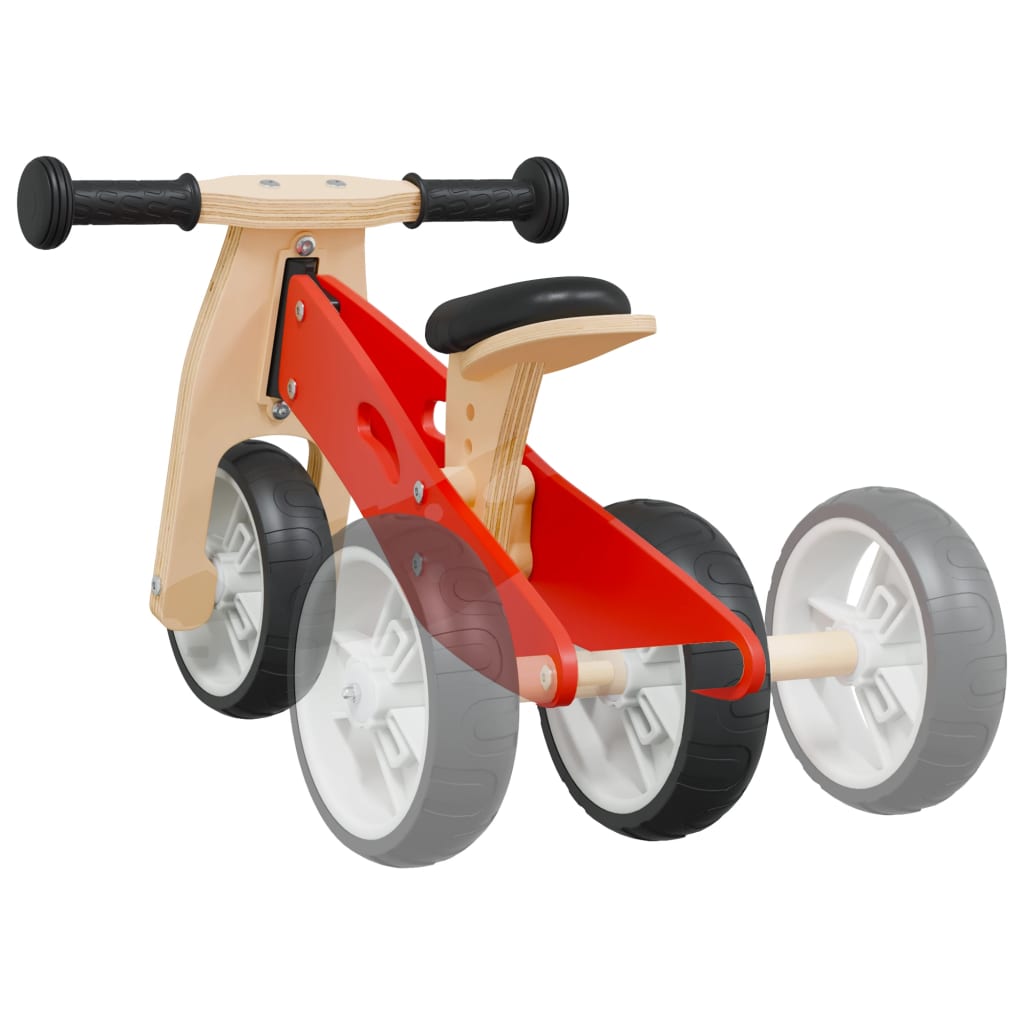 trehjulet cykel til børn 2-i-1 rød