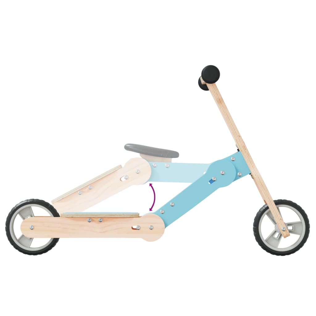 2-i-1 løbehjul til børn lyseblå