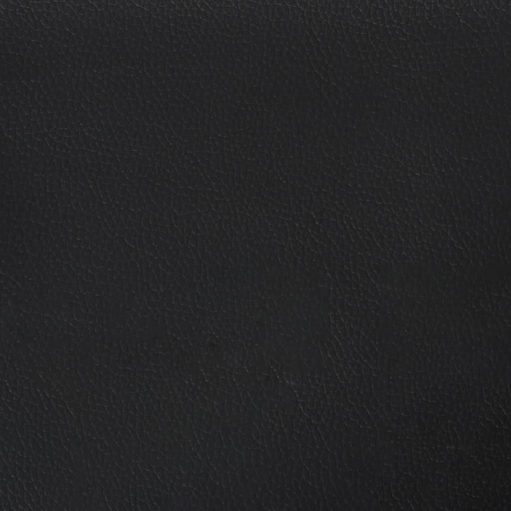 springmadras med pocketfjedre 100x200x20 cm kunstlæder sort