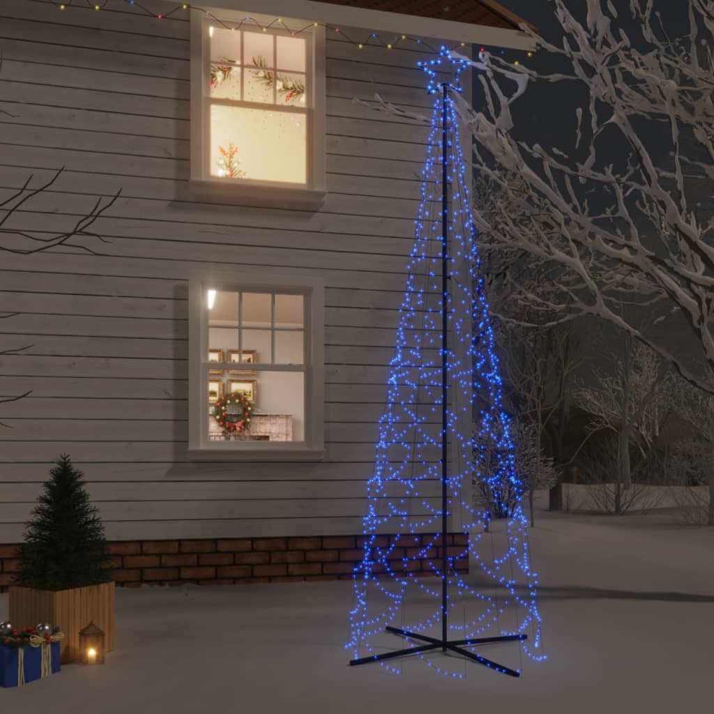 kegleformet juletræ 100x300 cm 500 LED'er koldt hvidt lys