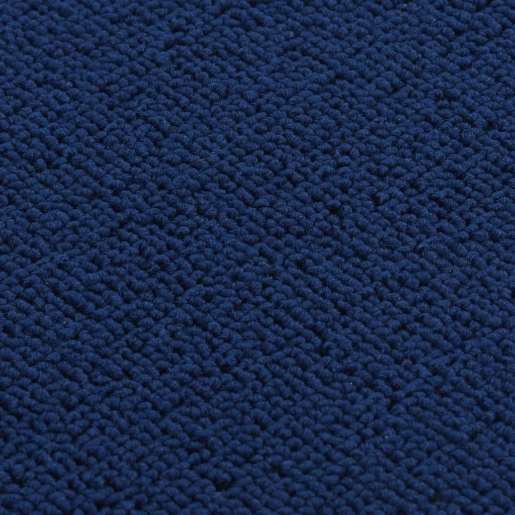skridsikre trappemåtter 15 stk. 75x20 cm rektangulær marineblå