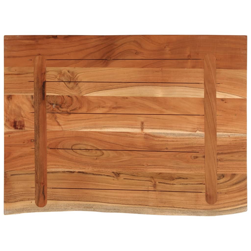 bordplade til badeværelse 80x60x3,8 cm rektangulær akacietræ