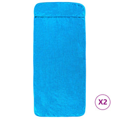 strandhåndklæder 2 stk. 75x200 cm 400 GSM stof turkis