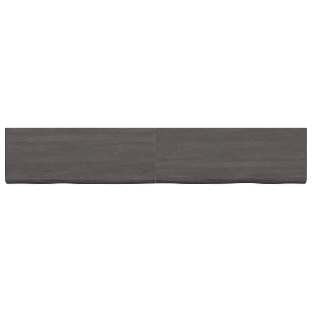 bordplade til badeværelse 160x30x6 cm massivt træ mørkegrå