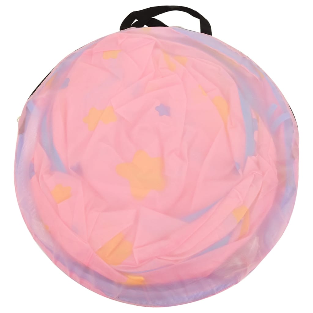 legetelt til børn med 250 bolde 301x120x128 cm pink
