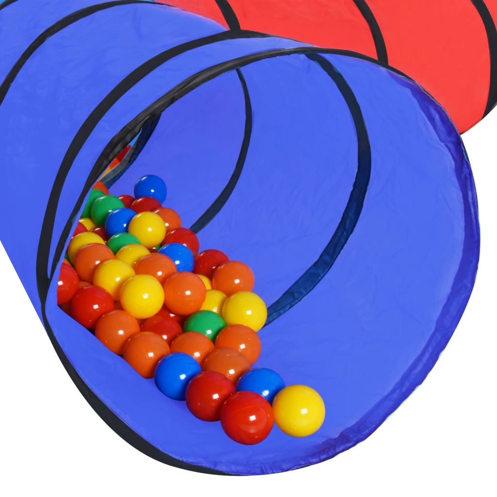 legetunnel til børn 250 bolde flerfarvet