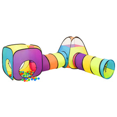 legetelt til børn 190x264x90 cm 250 bolde flerfarvet