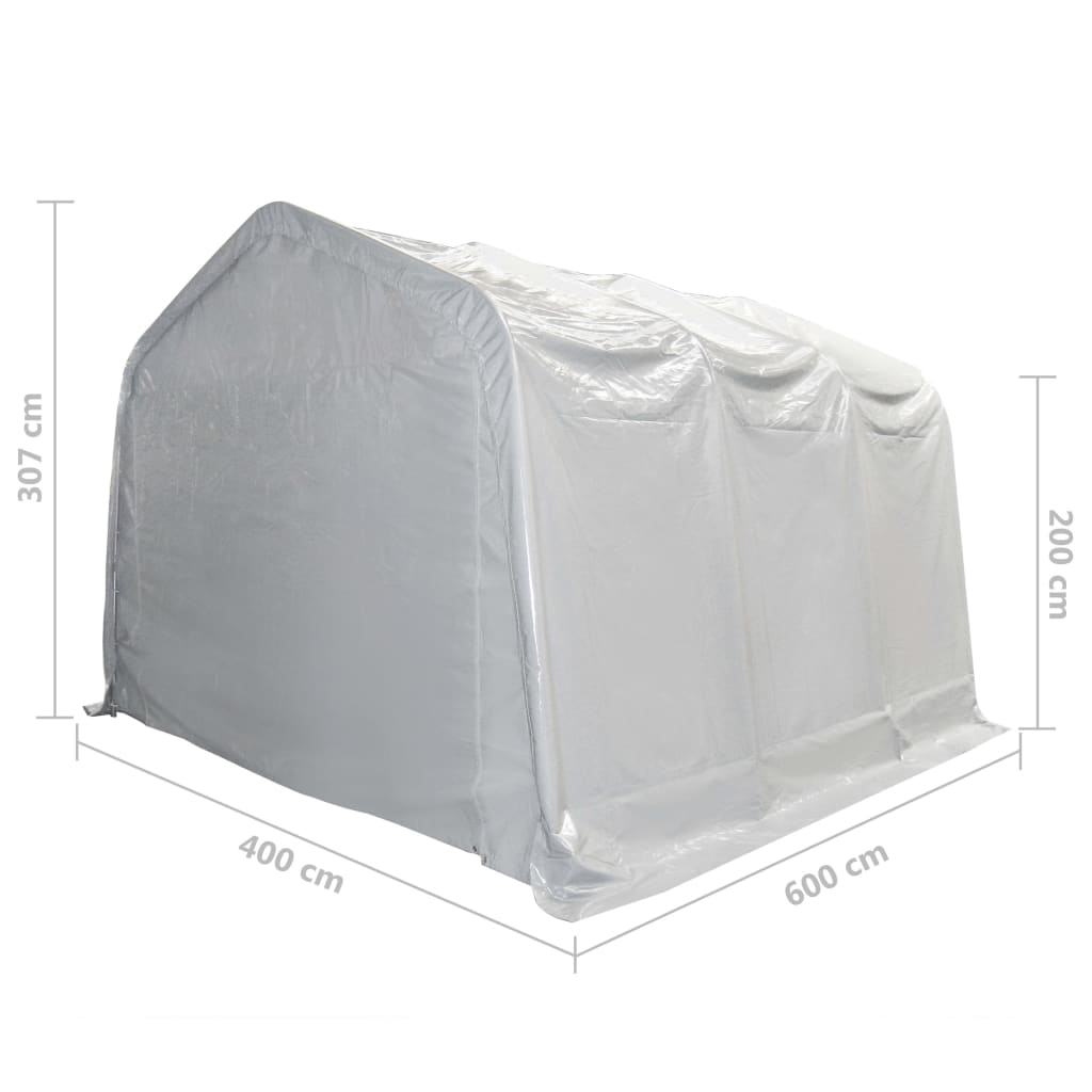 opbevaringstelt 550 g/m² 4x6 m PVC hvid