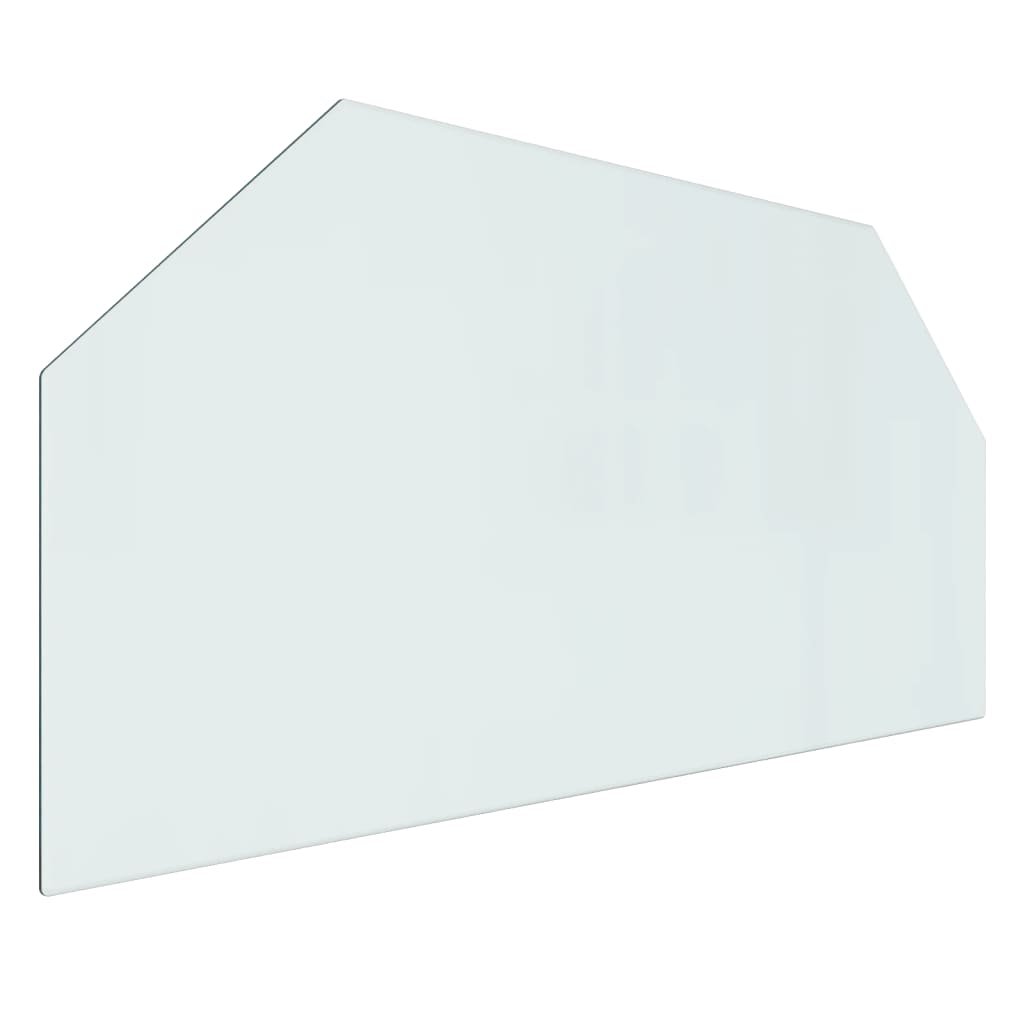 glasplade til pejs 100x50 cm sekskantet