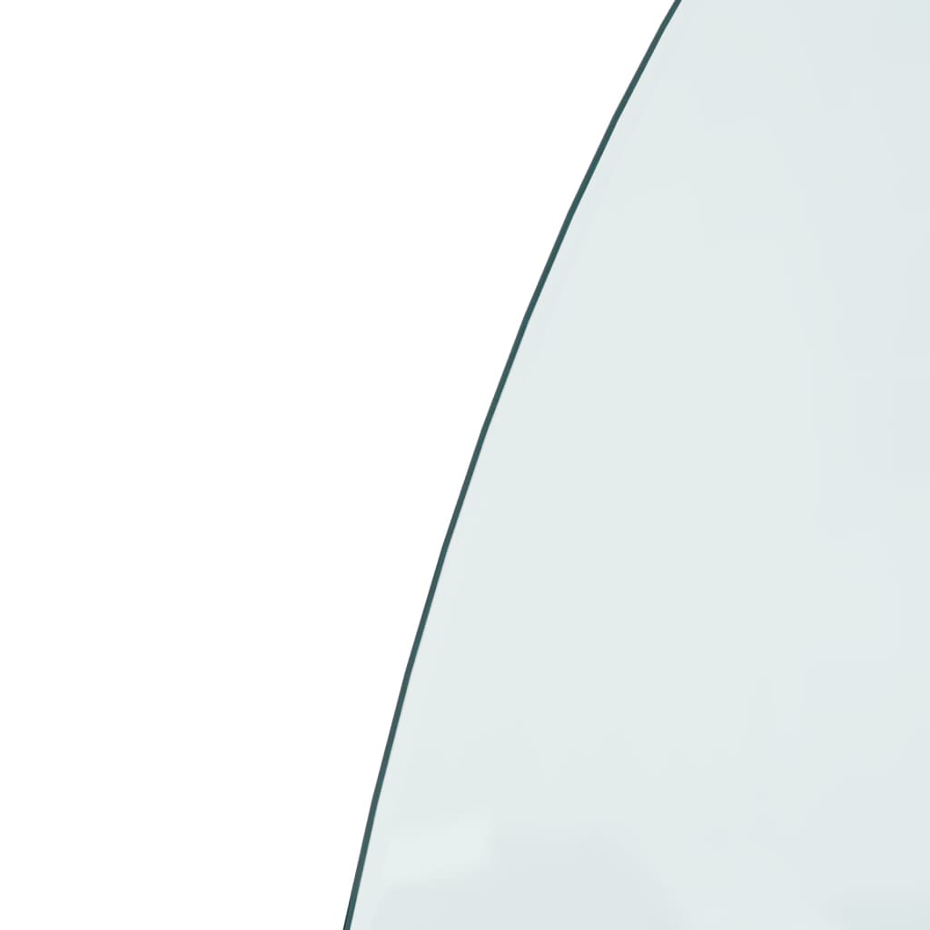 glasplade til pejs 800x600 mm halvrund
