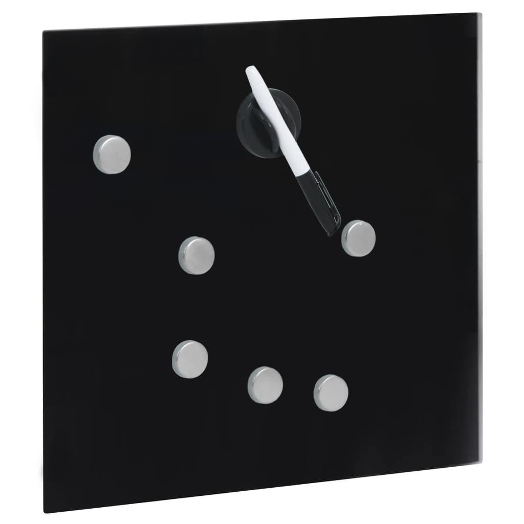 nøgleskab med magnetisk tavle 35x35x5,5 cm sort