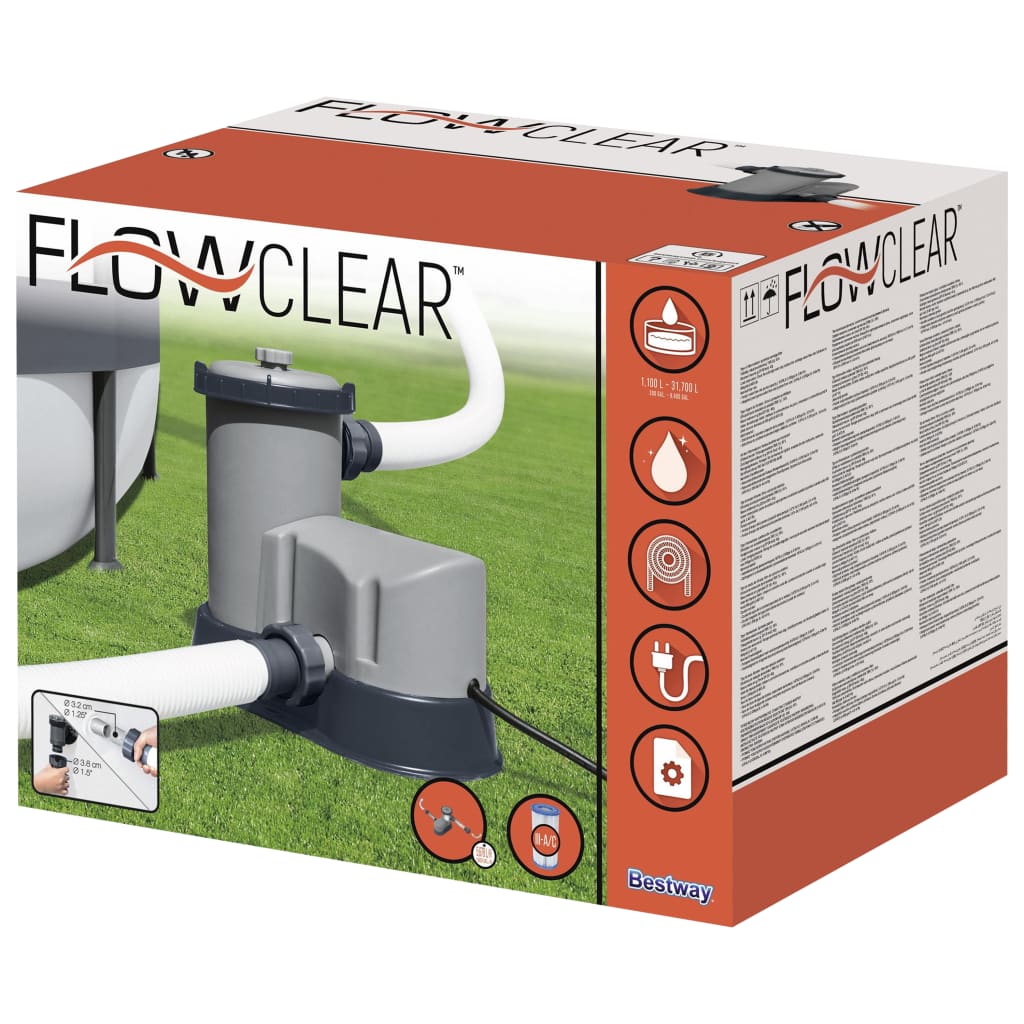 Bestway Flowclear filterpumpe til swimmingpool 5678 l/t