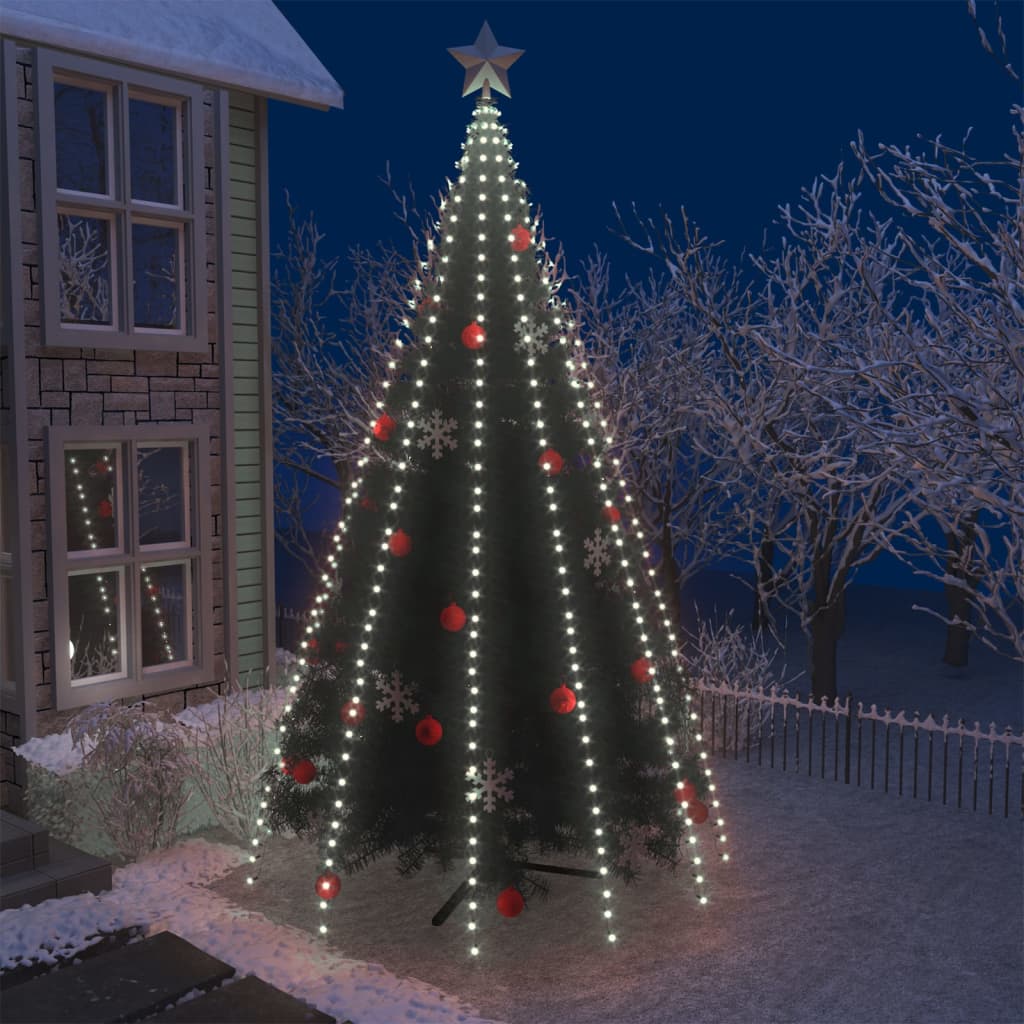 lysnet til juletræ 250 lysdioder 250 cm blå