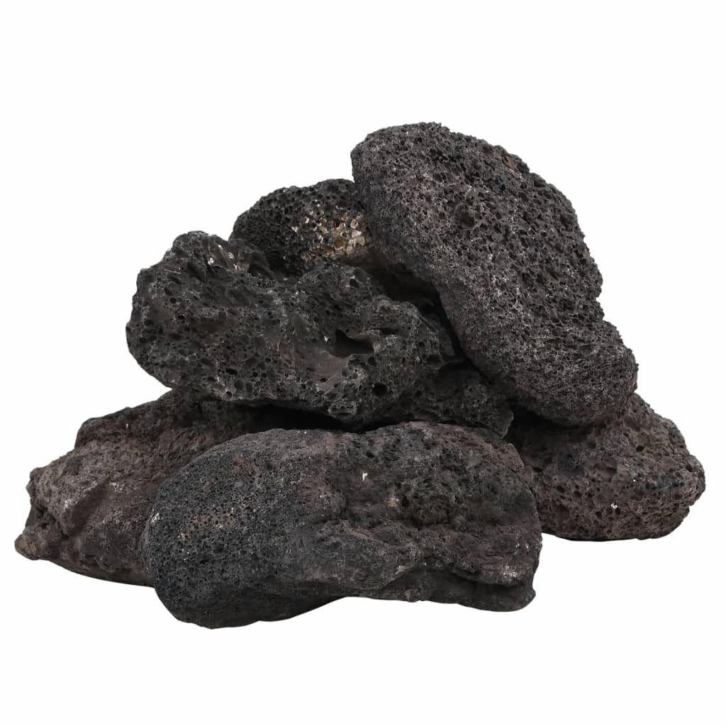 vulkanske sten 10 kg 10-30 cm sort