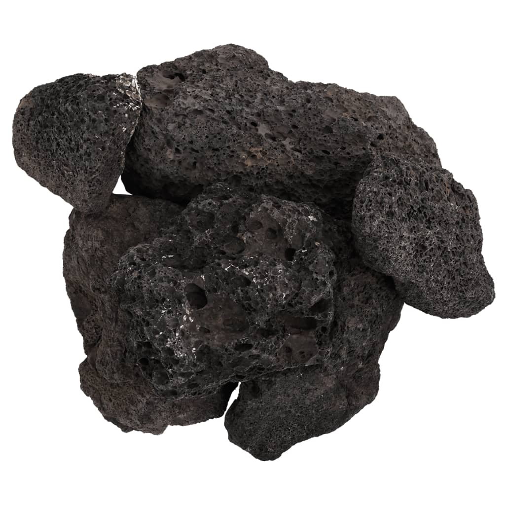 vulkanske sten 10 kg 10-30 cm sort