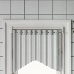 gardinstænger 2 stk. 40-60 cm aluminium hvid og sølvfarvet
