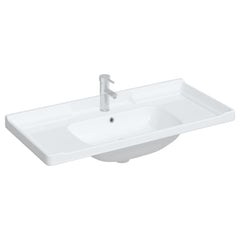 badeværelsesvask 100x48x23 cm rektangulær keramisk hvid