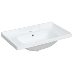 badeværelsesvask 91,5x48x19,5 cm rektangulær keramisk hvid