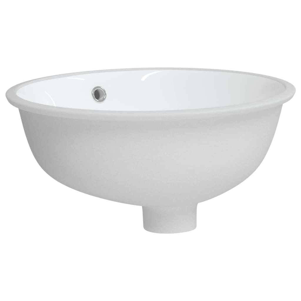 badeværelsesvask 38,5x33,5x19 cm oval keramisk hvid