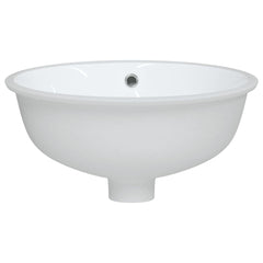 badeværelsesvask 38,5x33,5x19 cm oval keramisk hvid