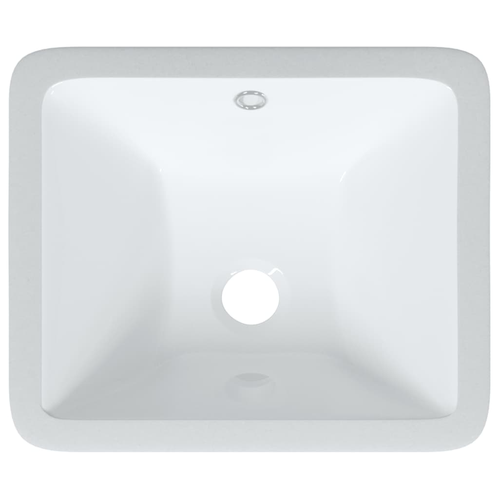 badeværelsesvask 36,5x32x15,5 cm rektangulær keramisk hvid