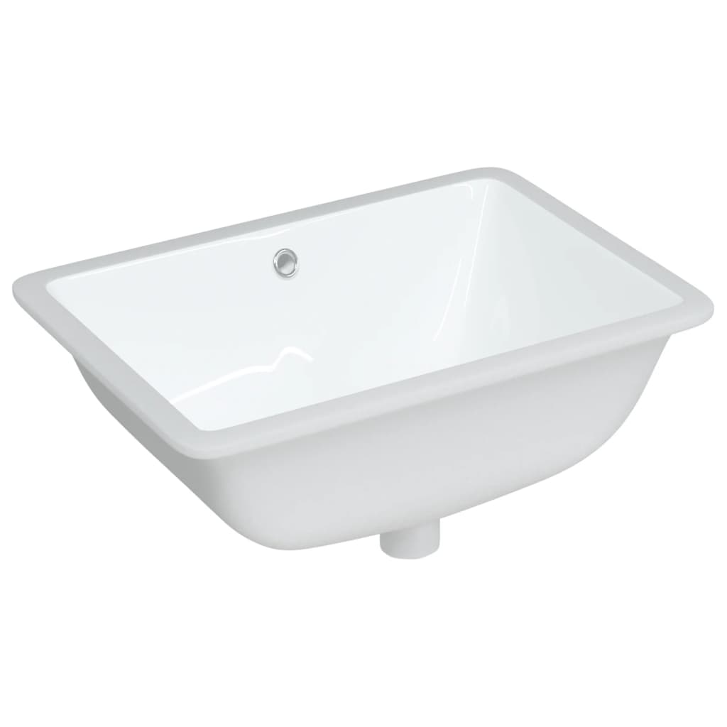 badeværelsesvask 55,5x37,5x19 cm rektangulær keramisk hvid