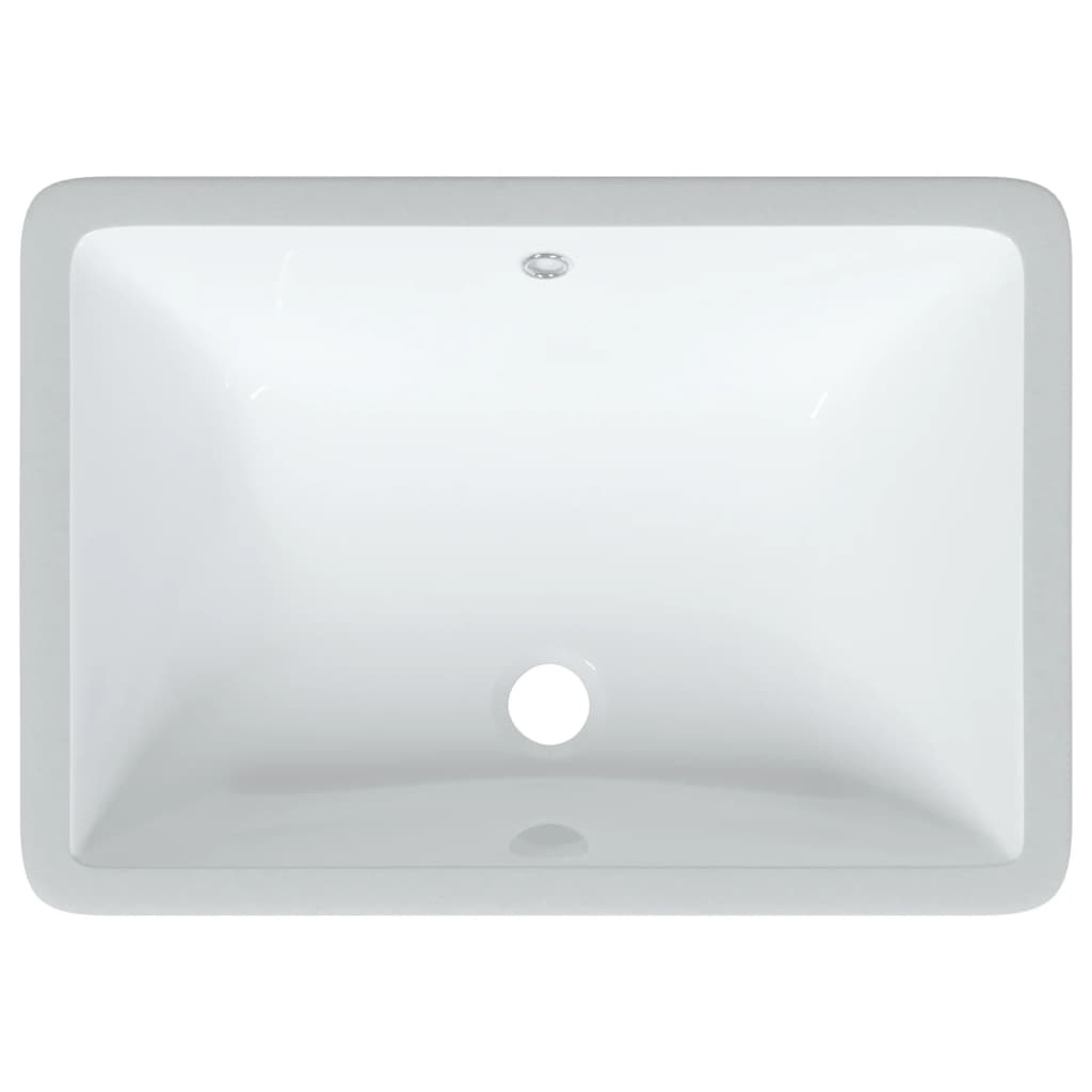 badeværelsesvask 55,5x37,5x19 cm rektangulær keramisk hvid