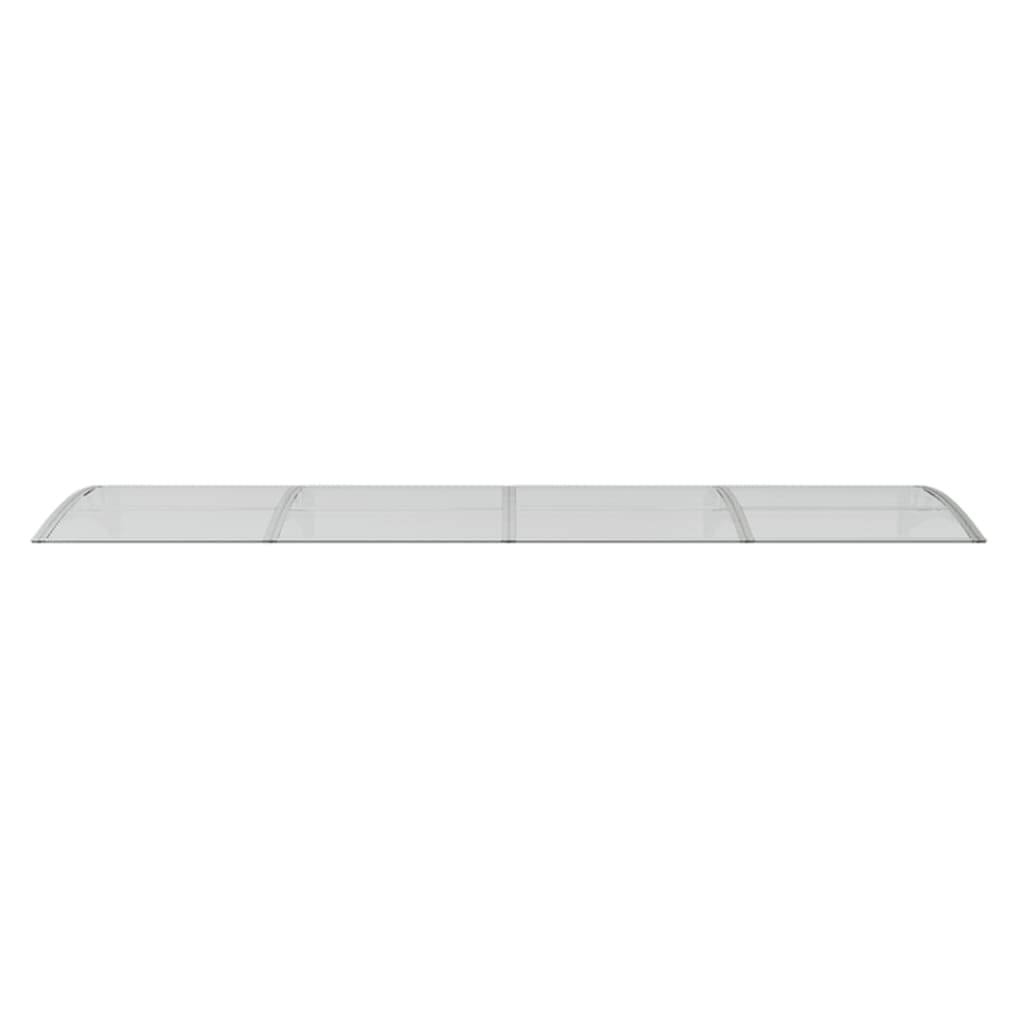 dørbaldakin 350x80 cm polycarbonat grå og transparent