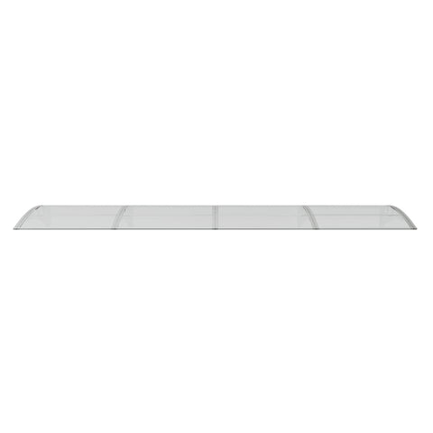 dørbaldakin 350x80 cm polycarbonat grå og transparent