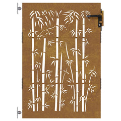 havelåge 85x125 cm cortenstål bambusdesign