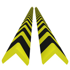 hjørnebeskyttere 2 stk. 4,5x4,5x104 cm PU gul og sort