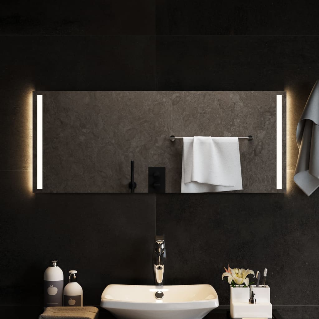 badeværelsesspejl med LED-lys 30x50 cm