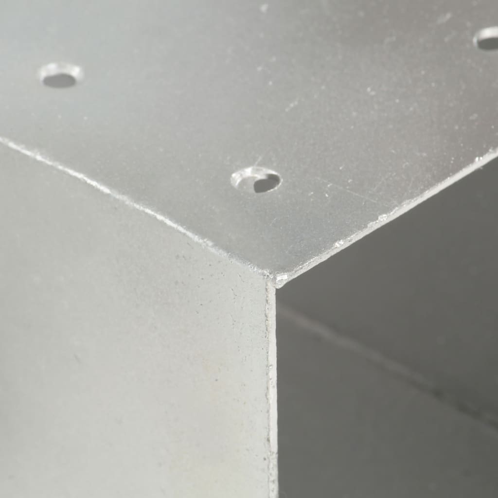 stolpebeslag X-form 4 stk. 81x81 mm galvaniseret metal