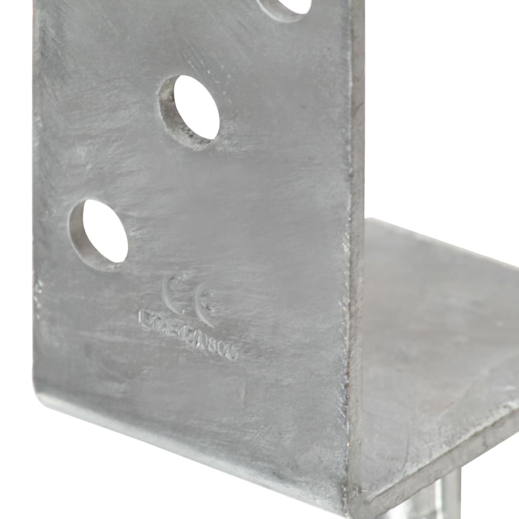 hegnspløkker 6 stk. 8x6x30 cm galvaniseret stål sølvfarvet