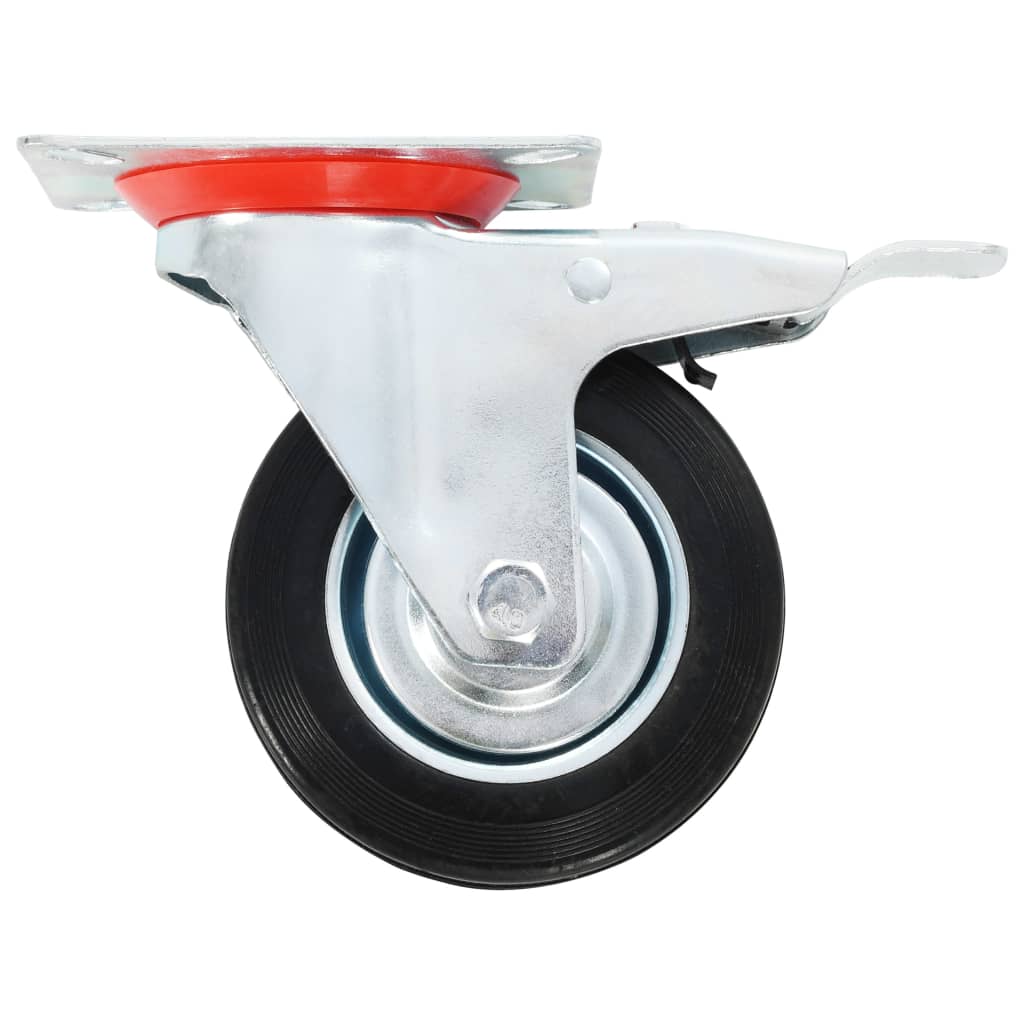 drejehjul med dobbelte bremser 4 stk. 100 mm