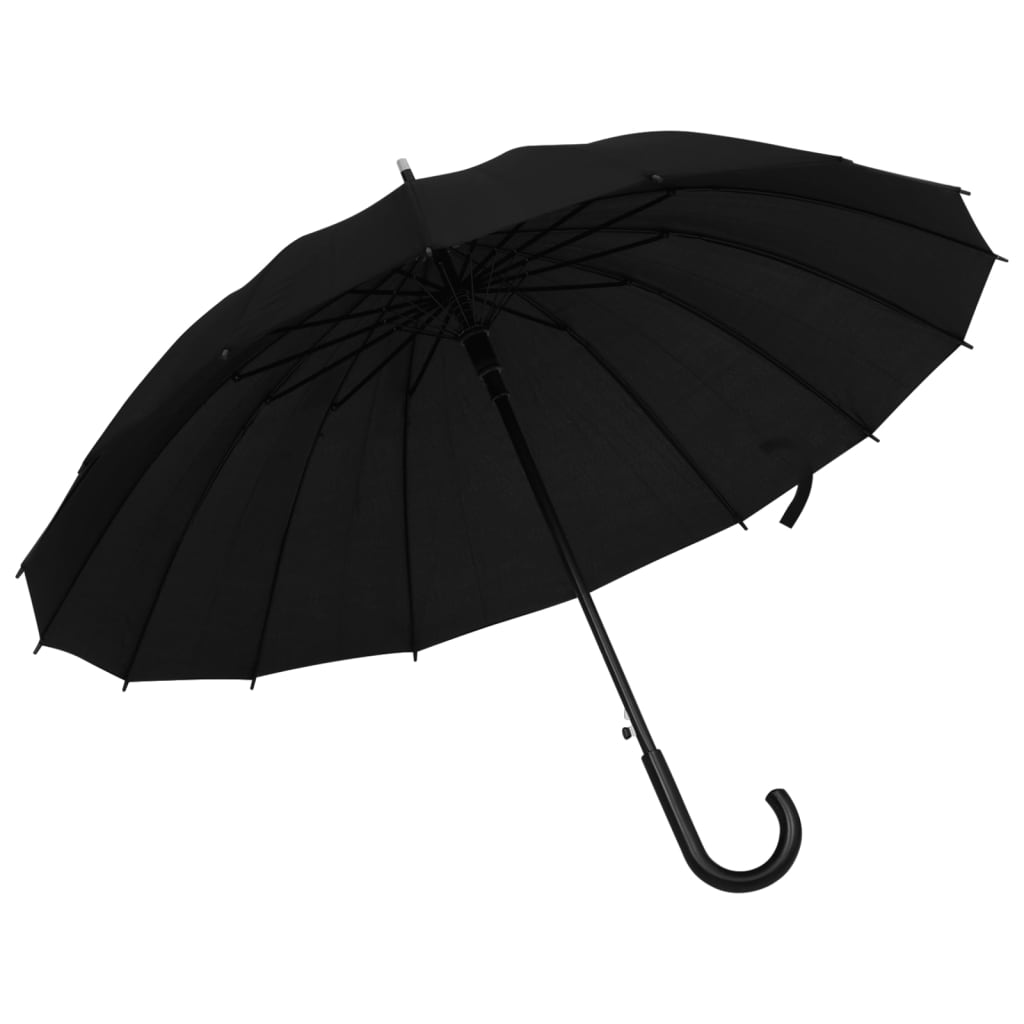 paraply 120 cm automatisk åbning sort
