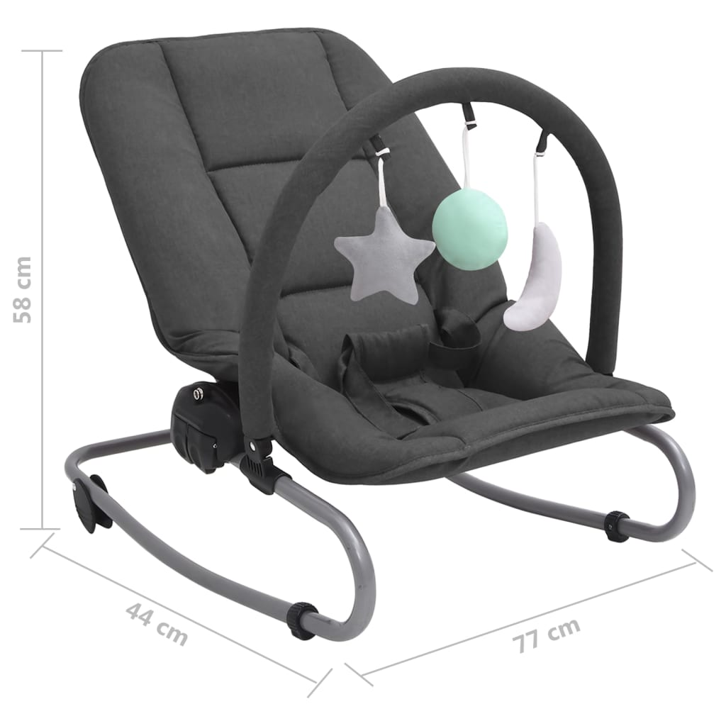 skråstol til baby stål antracitgrå
