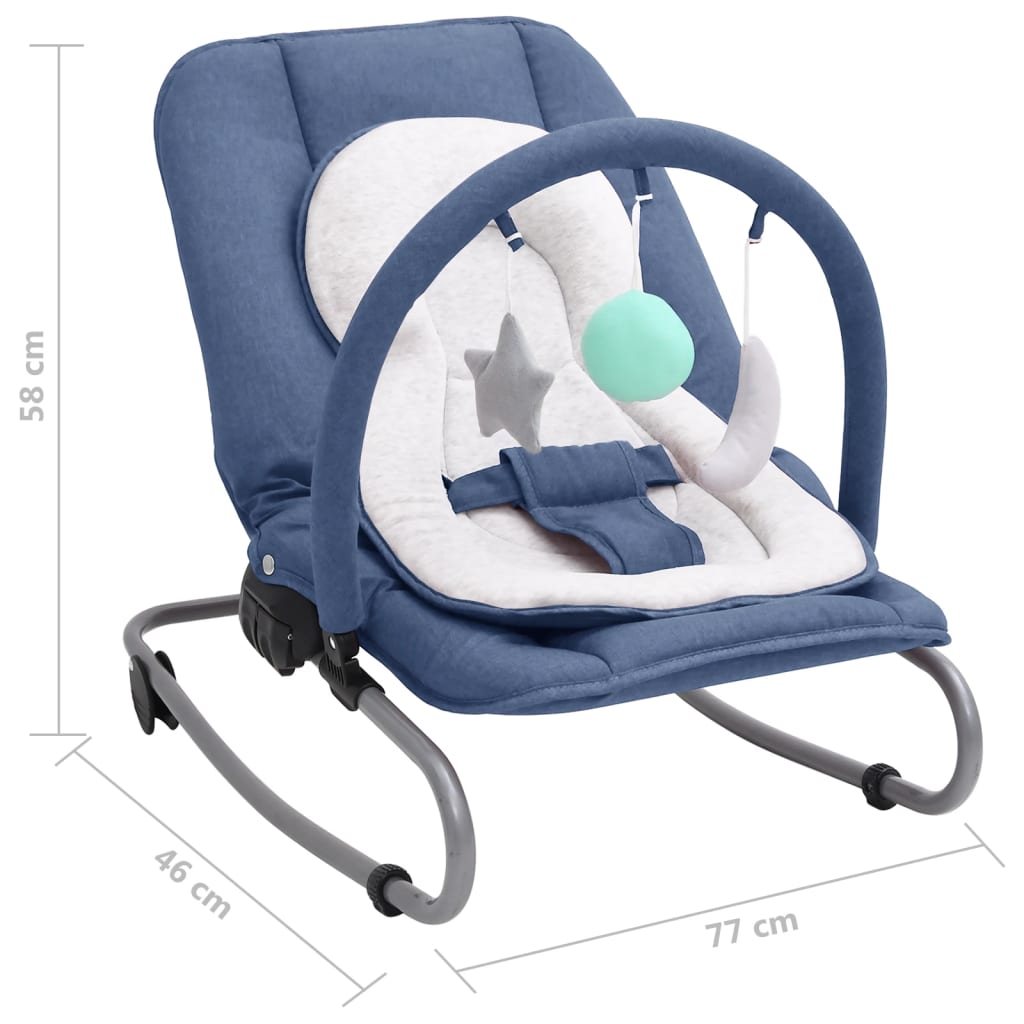 skråstol til baby stål marineblå