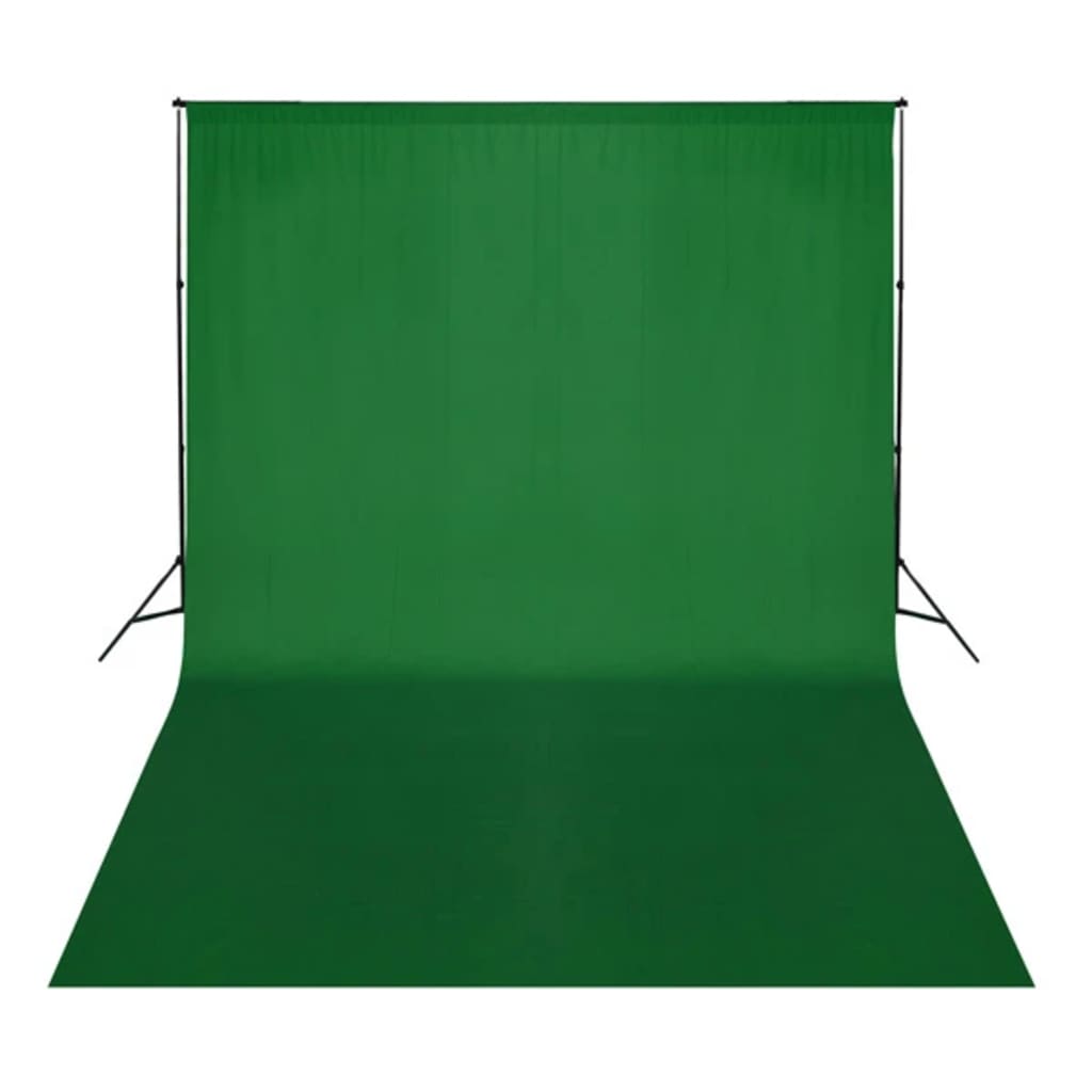fotobaggrund i bomuld grøn 600 x 300 cm chroma key
