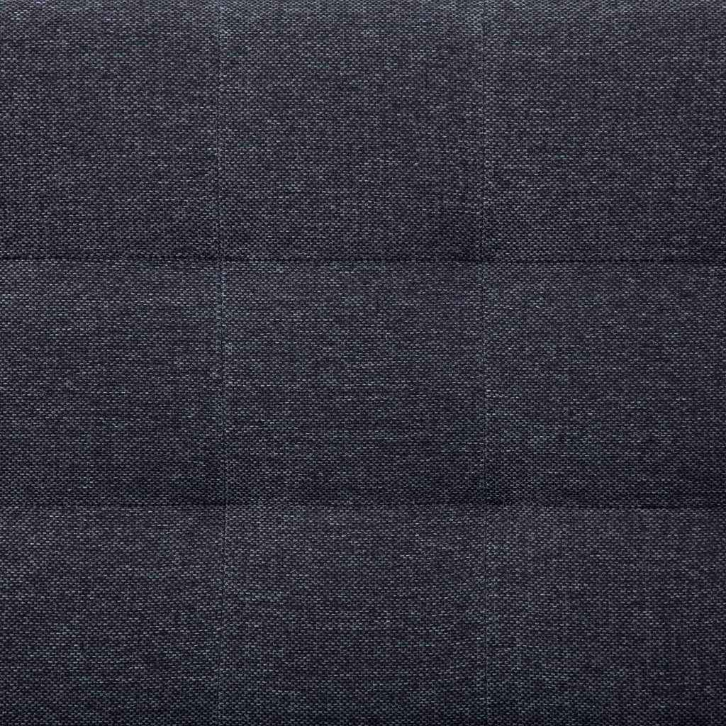 L-formet sovesofa polyester mørkegrå