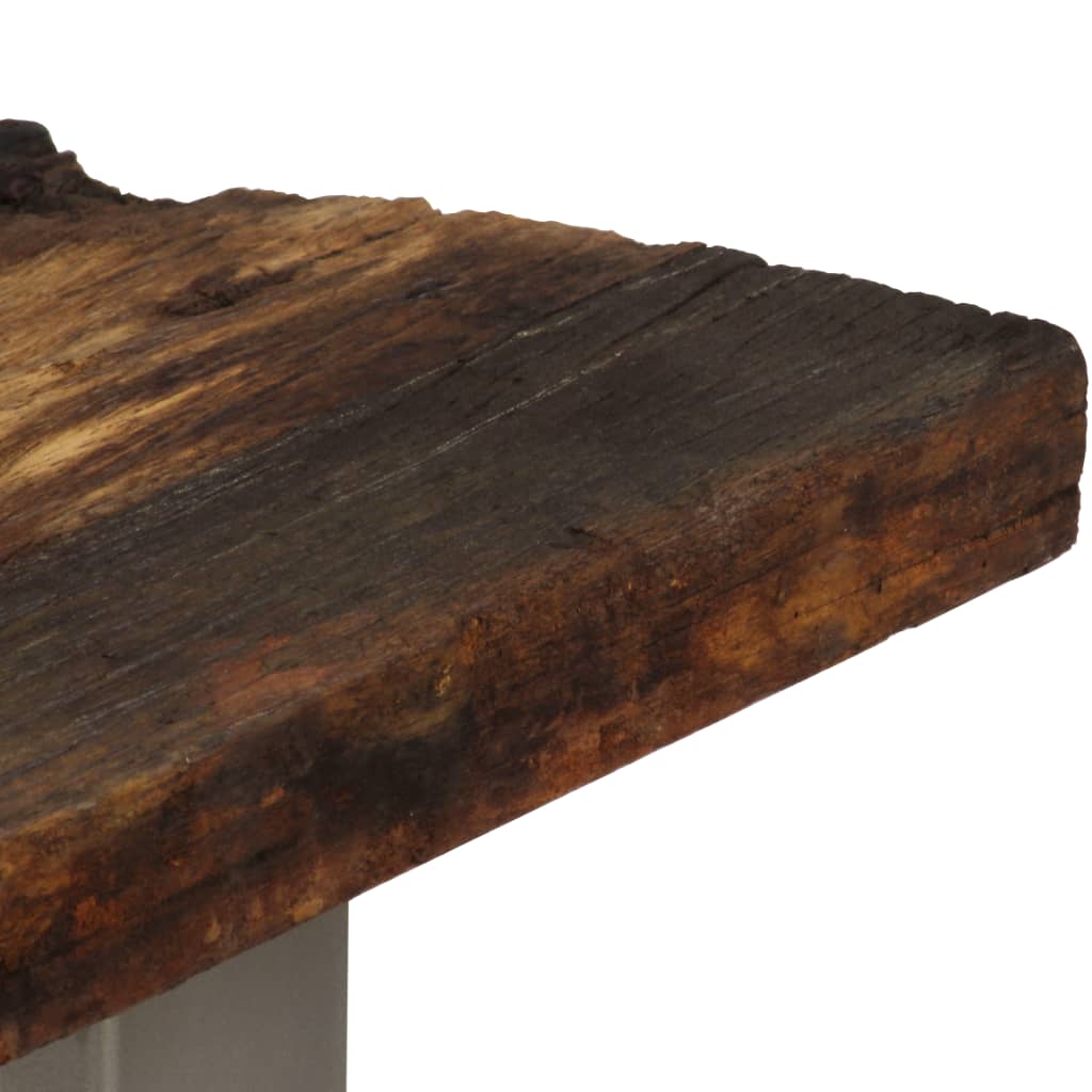 konsolbord 120 x 35 x 76 cm genanvendt træ og stål