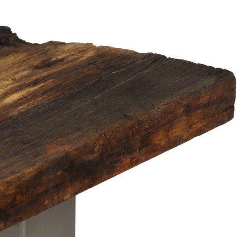 konsolbord 120 x 35 x 76 cm genanvendt træ og stål