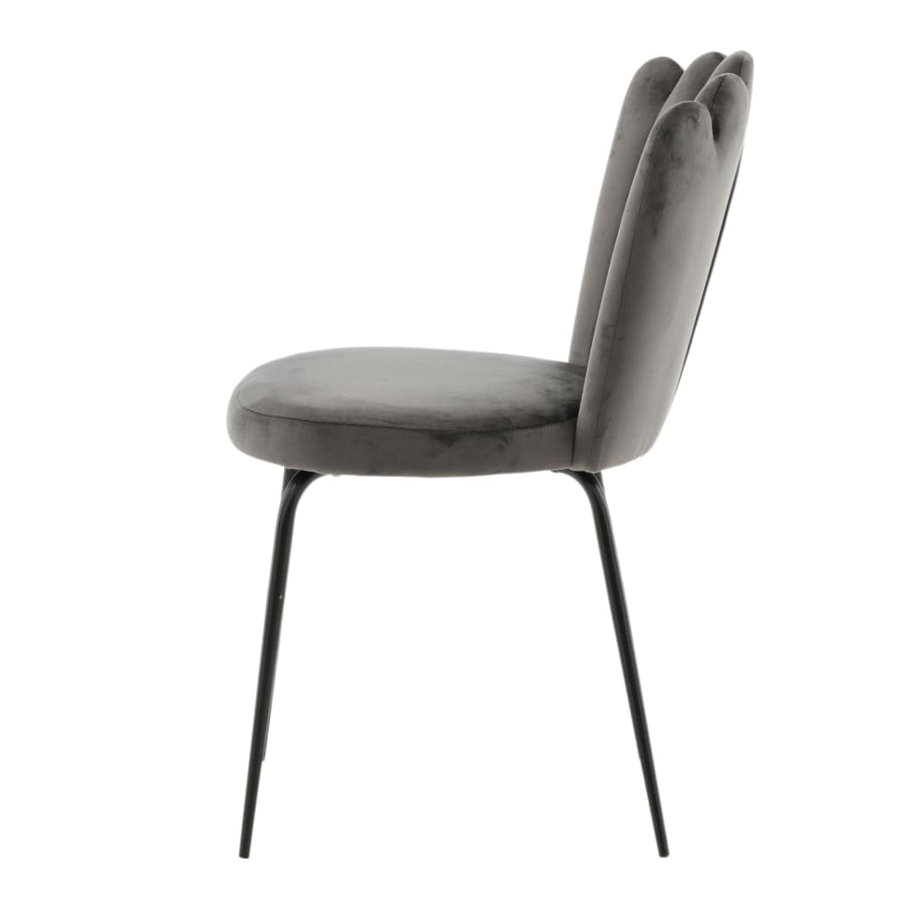 Venture Home spisebordsstole 2 stk. Limhamn velour sort og grå