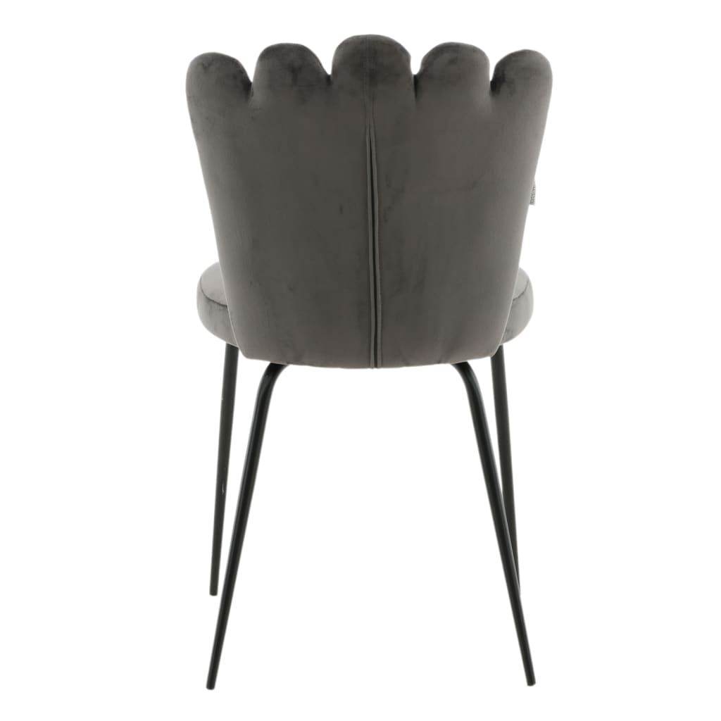 Venture Home spisebordsstole 2 stk. Limhamn velour sort og grå
